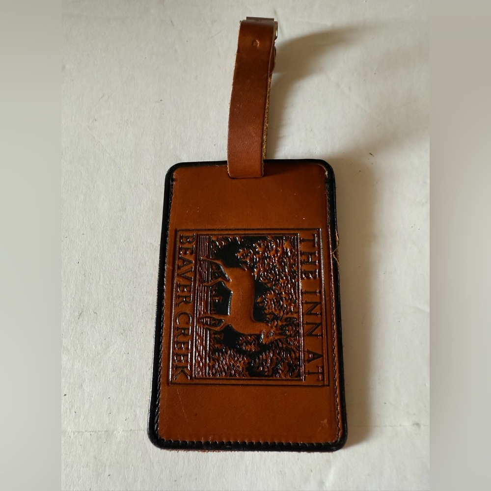 Vintage The Inn At Beaver Creek Leather Luggage Tag Hotel Motel Resort - Picture 2 of 7